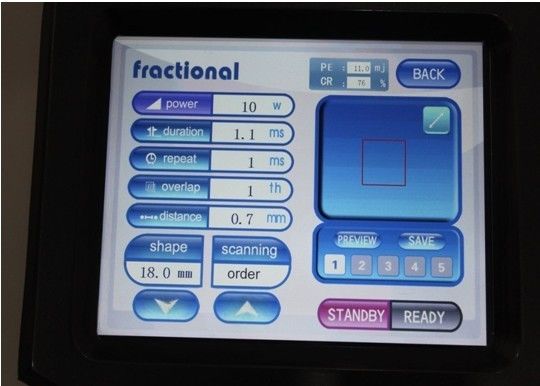 10600nm CO2 عمودی دستگاه لیزر فراکشنال برای استفاده دکتر با CO2 لیزر پزشکی T-RC