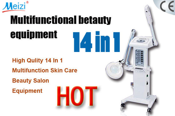 Portable galvanic high frequency 14 In 1 multifunctional beauty equipment with woods lamp