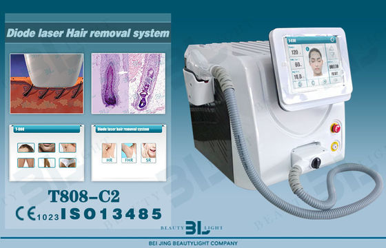 Chuyên nghiệp Laser Hair Removal Máy Trong 808nm bước sóng Và Sapphire Liên hệ Hệ thống làm lạnh