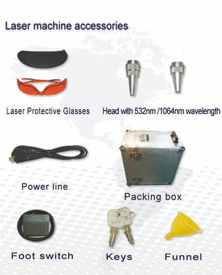 Macchina di rimozione del tatuaggio del laser del ND Yag del portatile/dispositivo di rimozione 400-1100mj della voglia