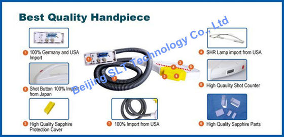 Pendinginan SHR IPL Hair Removal Machine, Elight IPL RF peremajaan kulit Peralatan
