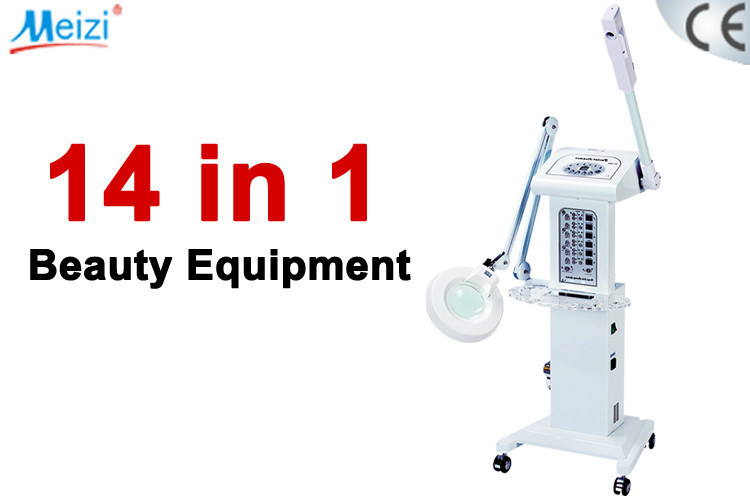 Portable galvanic high frequency 14 In 1 multifunctional beauty equipment with woods lamp